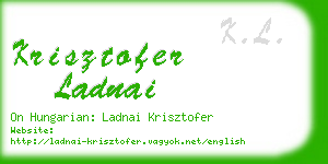 krisztofer ladnai business card